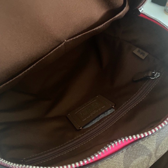 Coach Court Backpack In Signature Canvas With Vintage Rose Print - Picture 5 of 10